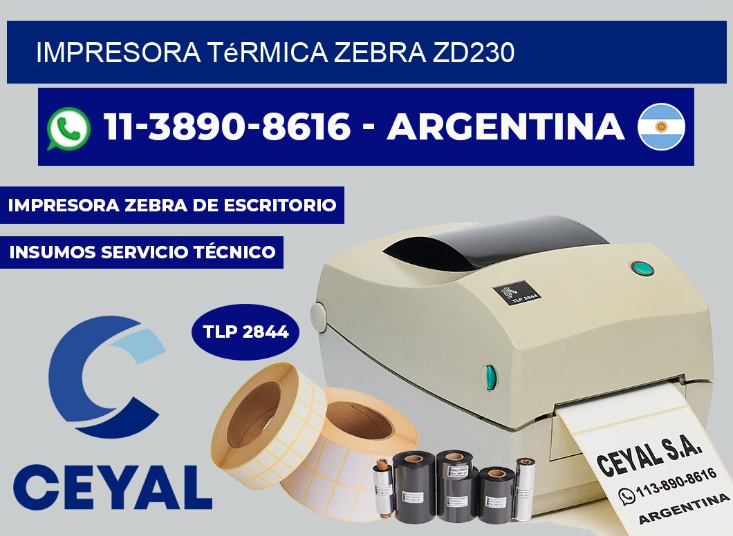 Impresora térmica Zebra ZD230