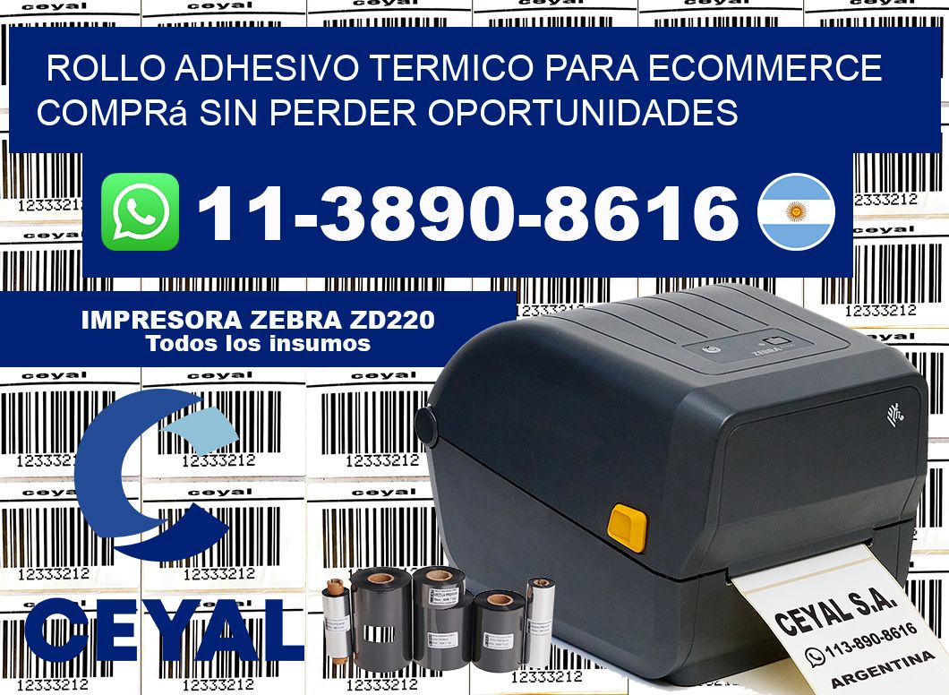 ROLLO ADHESIVO TERMICO PARA ECOMMERCE Comprá sin perder oportunidades