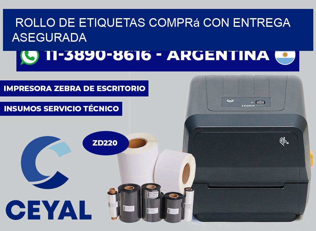 ROLLO DE ETIQUETAS Comprá con entrega asegurada