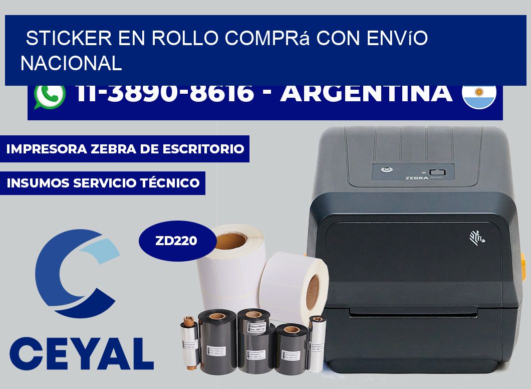 STICKER EN ROLLO Comprá con envío nacional