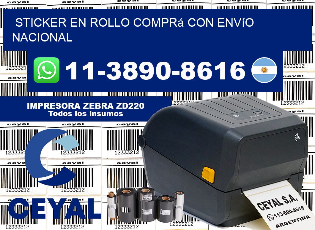STICKER EN ROLLO Comprá con envío nacional