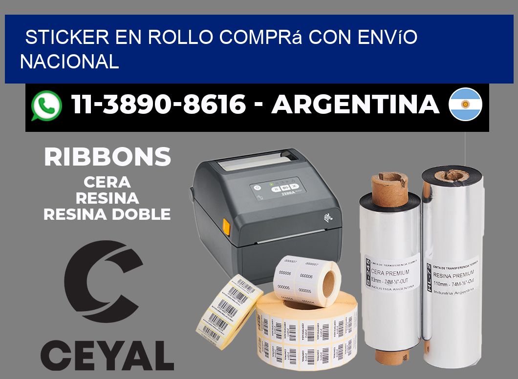 STICKER EN ROLLO Comprá con envío nacional