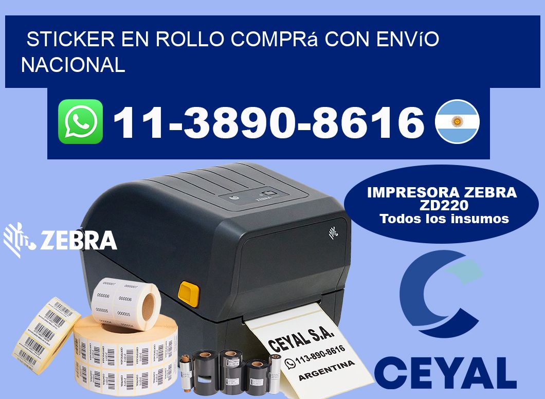 STICKER EN ROLLO Comprá con envío nacional