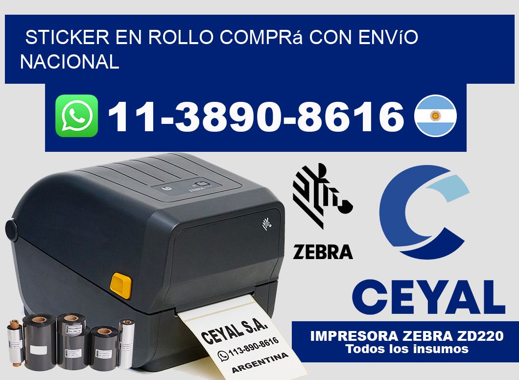 STICKER EN ROLLO Comprá con envío nacional