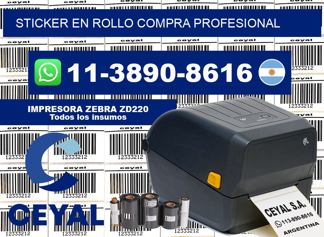 STICKER EN ROLLO Compra profesional