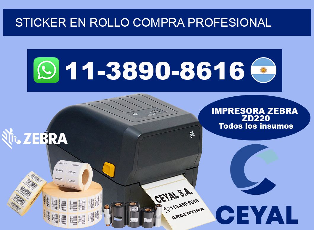 STICKER EN ROLLO Compra profesional