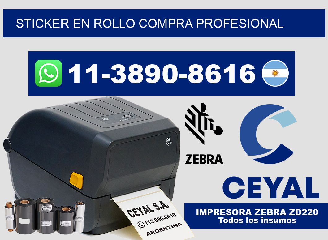 STICKER EN ROLLO Compra profesional