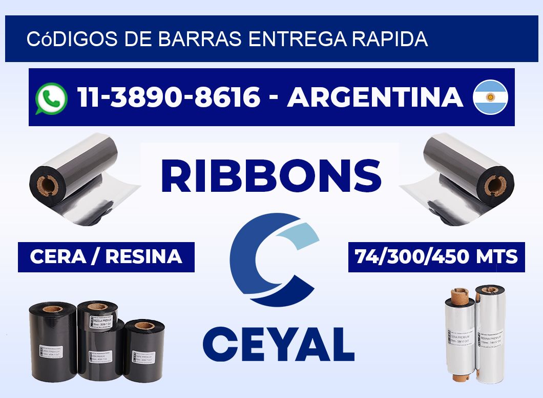 códigos de barras entrega rapida