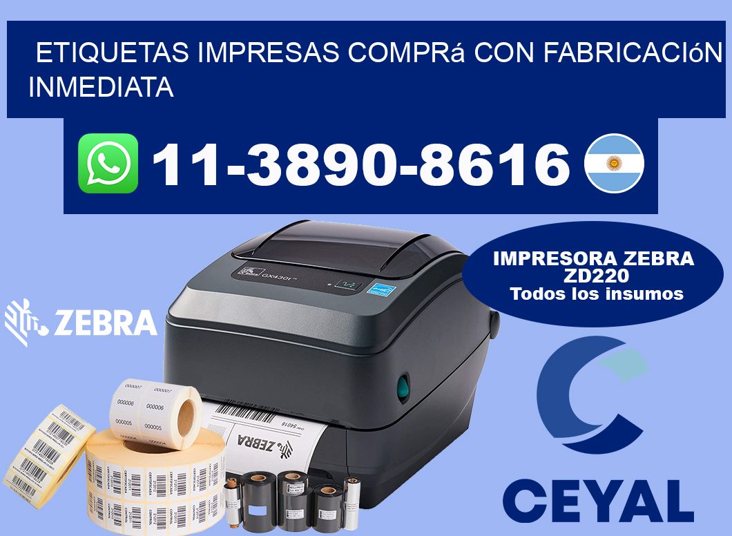 etiquetas impresas Comprá con fabricación inmediata