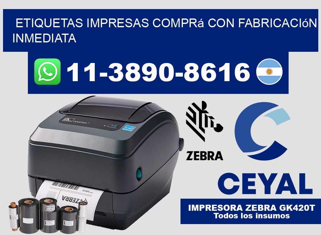 etiquetas impresas Comprá con fabricación inmediata