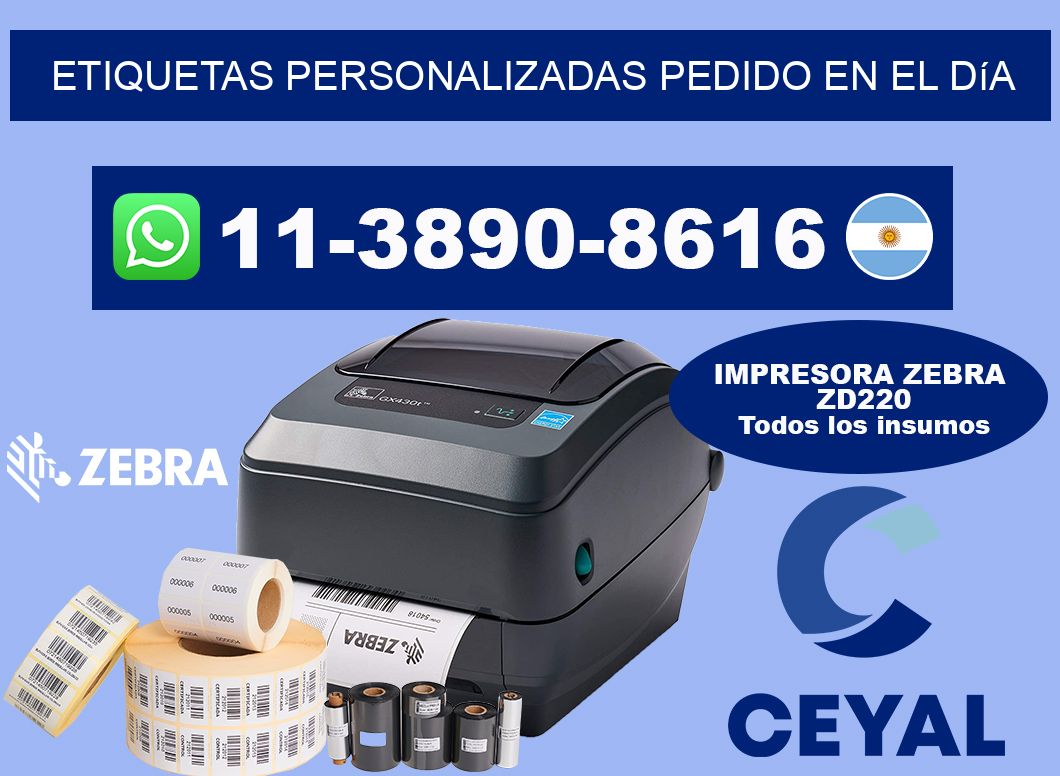 etiquetas personalizadas Pedido en el día