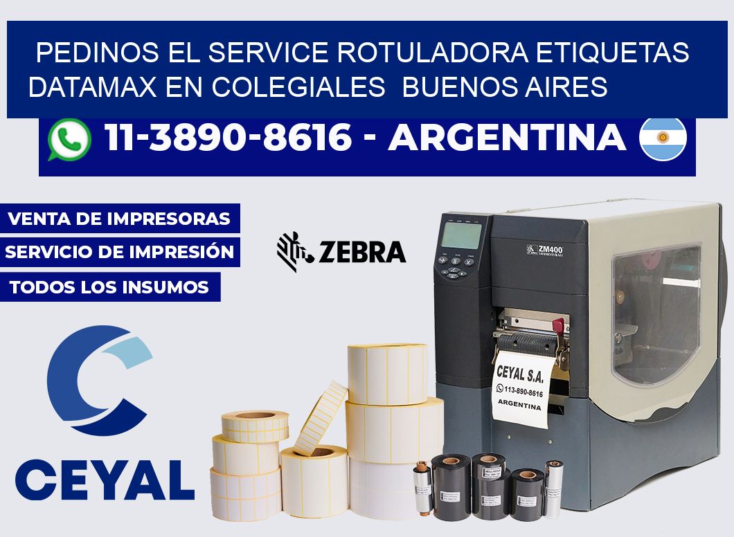 pedinos el service rotuladora etiquetas Datamax en Colegiales Buenos Aires