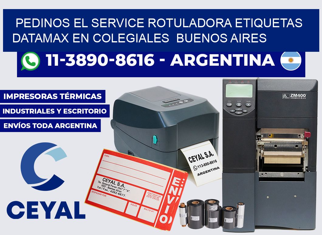 pedinos el service rotuladora etiquetas Datamax en Colegiales Buenos Aires