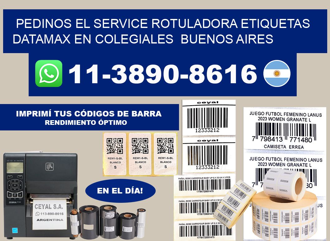 pedinos el service rotuladora etiquetas Datamax en Colegiales Buenos Aires