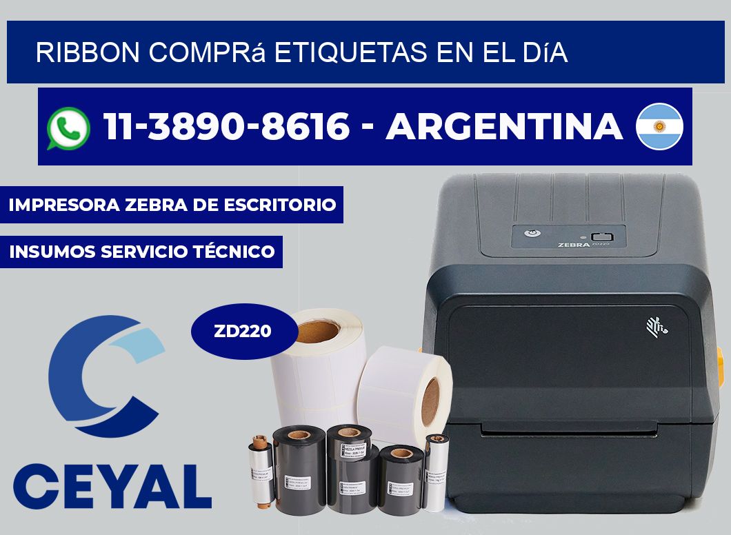 ribbon Comprá etiquetas en el día