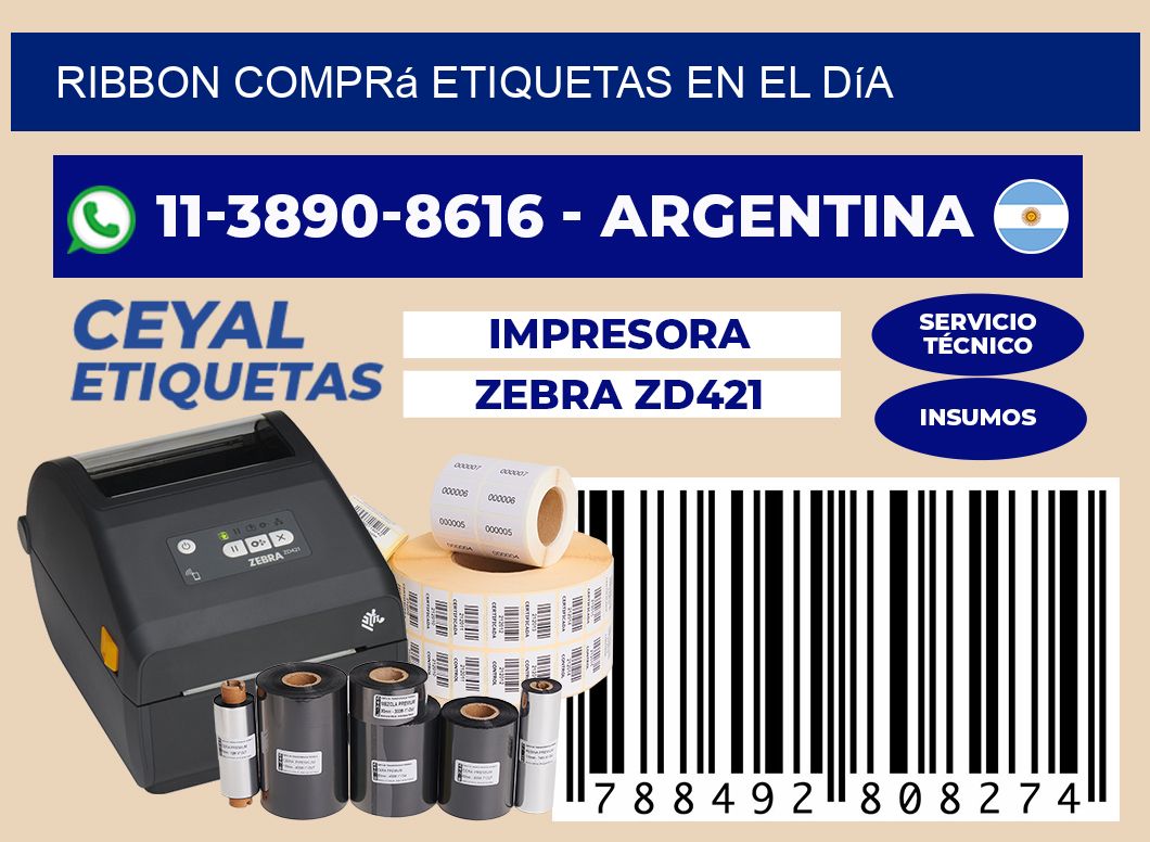 ribbon Comprá etiquetas en el día