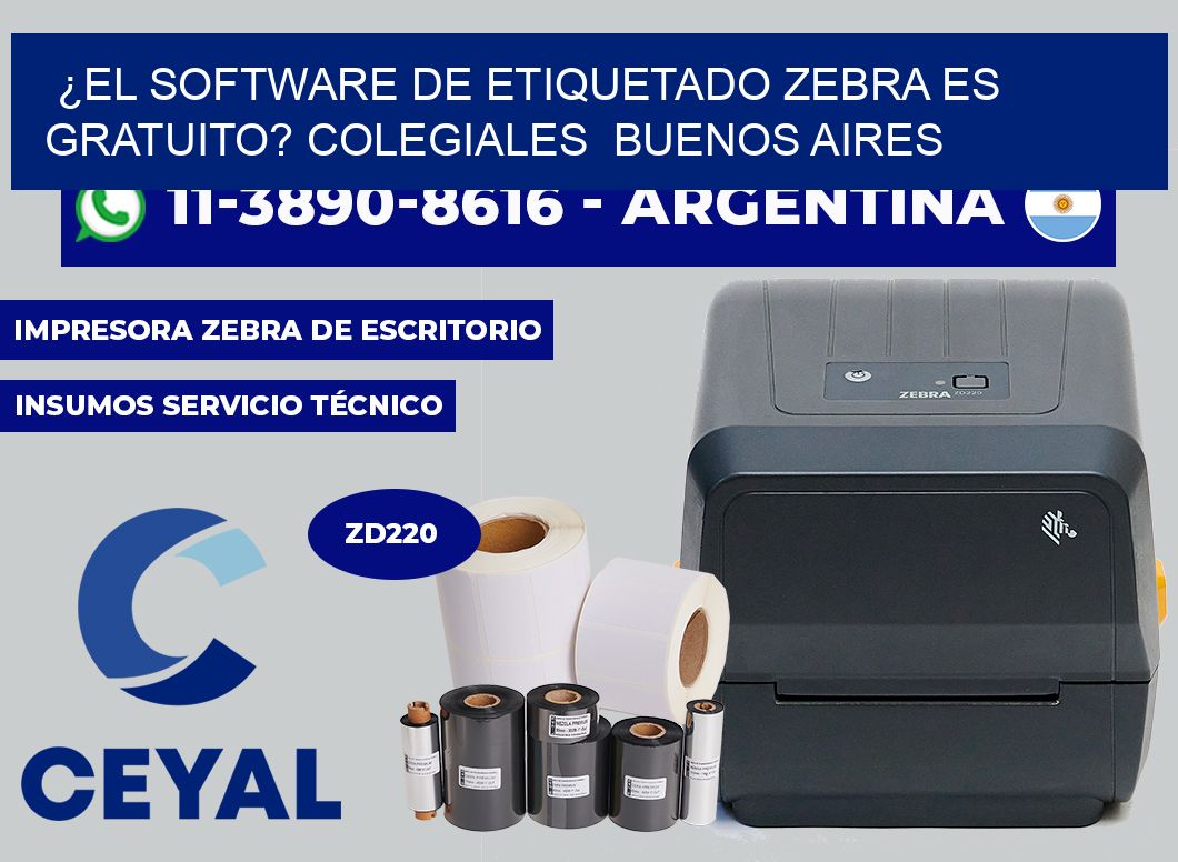 ¿El software de etiquetado Zebra es gratuito? Colegiales  Buenos Aires