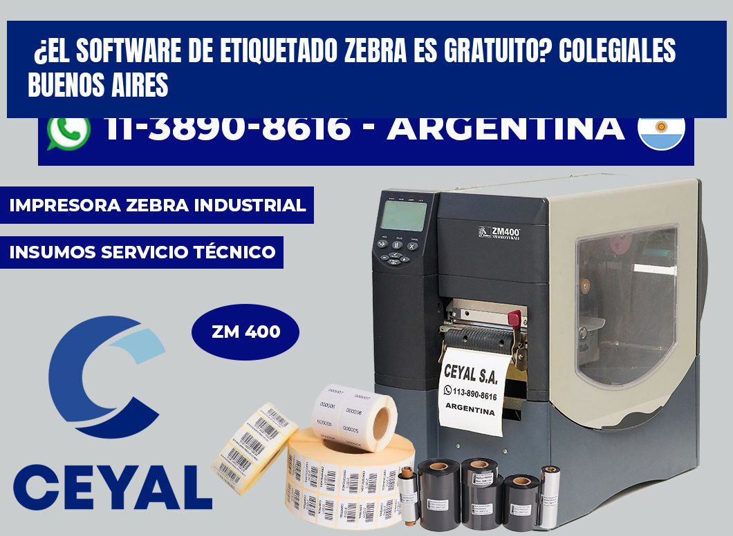 ¿El software de etiquetado Zebra es gratuito? Colegiales  Buenos Aires