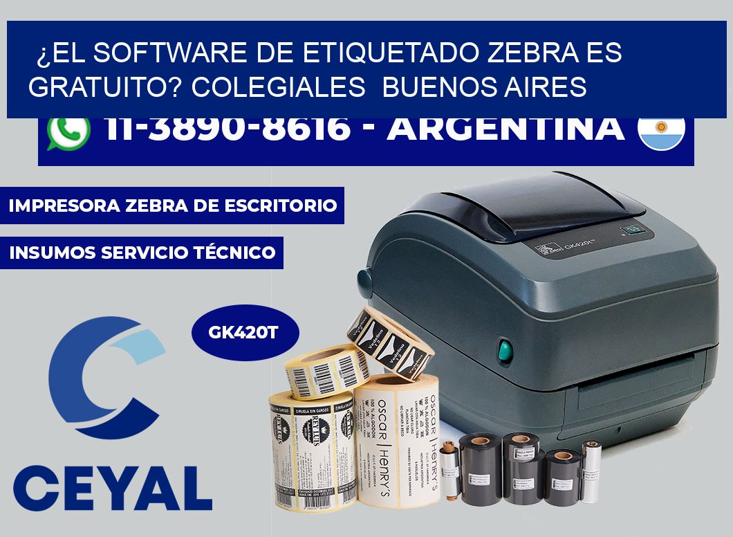 ¿El software de etiquetado Zebra es gratuito? Colegiales  Buenos Aires