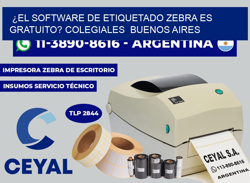 ¿El software de etiquetado Zebra es gratuito? Colegiales  Buenos Aires
