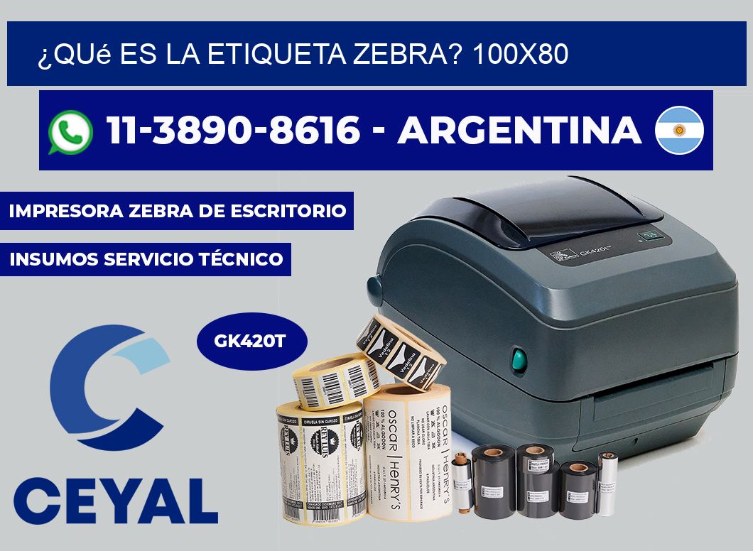¿Qué es la etiqueta zebra? 100X80