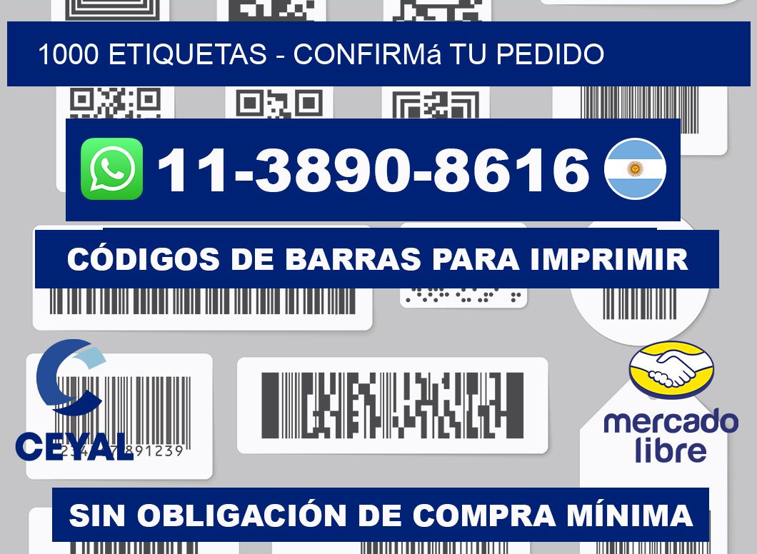 1000 ETIQUETAS - Confirmá tu pedido