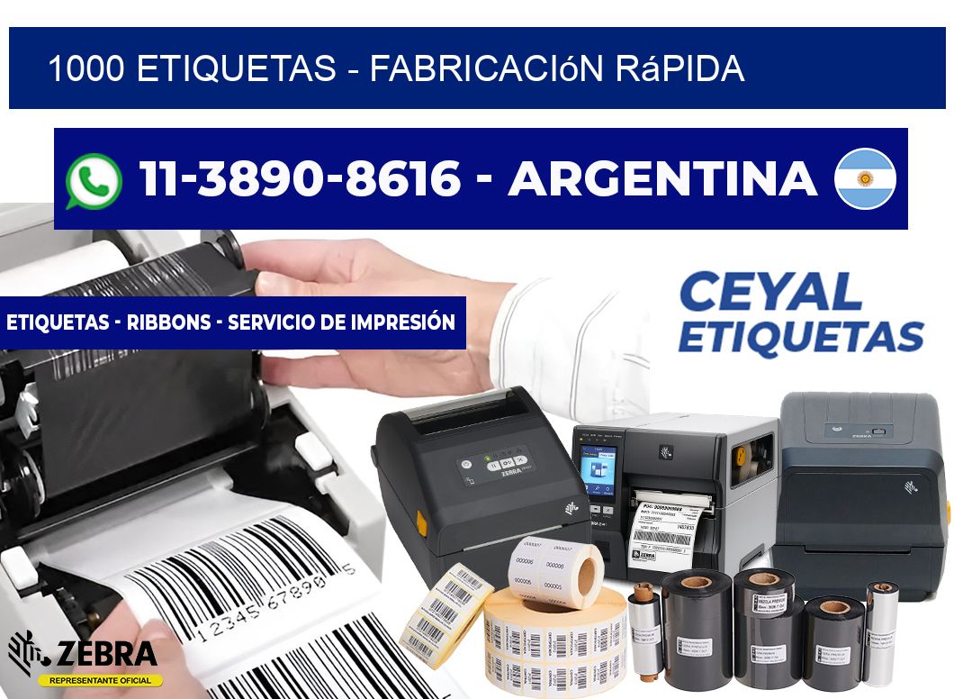 1000 ETIQUETAS - Fabricación rápida