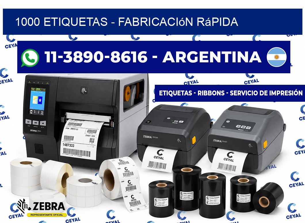 1000 ETIQUETAS - Fabricación rápida