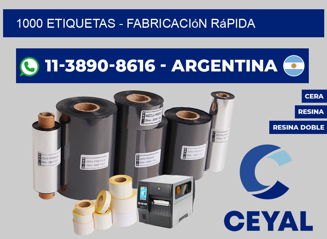 1000 ETIQUETAS - Fabricación rápida
