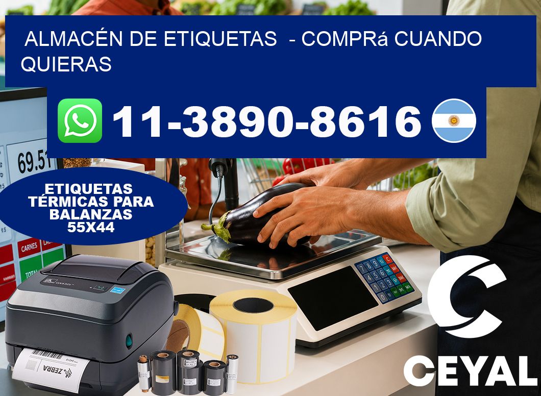 ALMACÉN DE ETIQUETAS  – Comprá cuando quieras