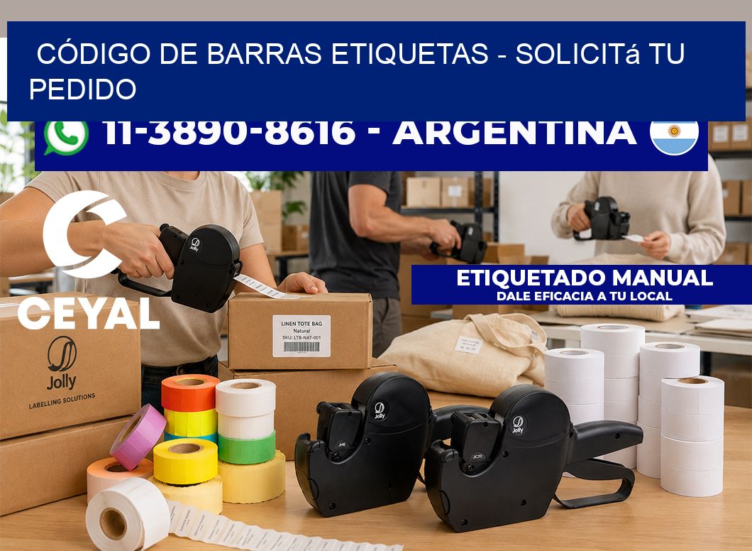 CÓDIGO DE BARRAS ETIQUETAS - Solicitá tu pedido