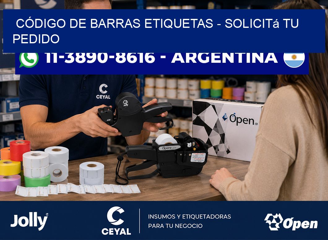 CÓDIGO DE BARRAS ETIQUETAS - Solicitá tu pedido