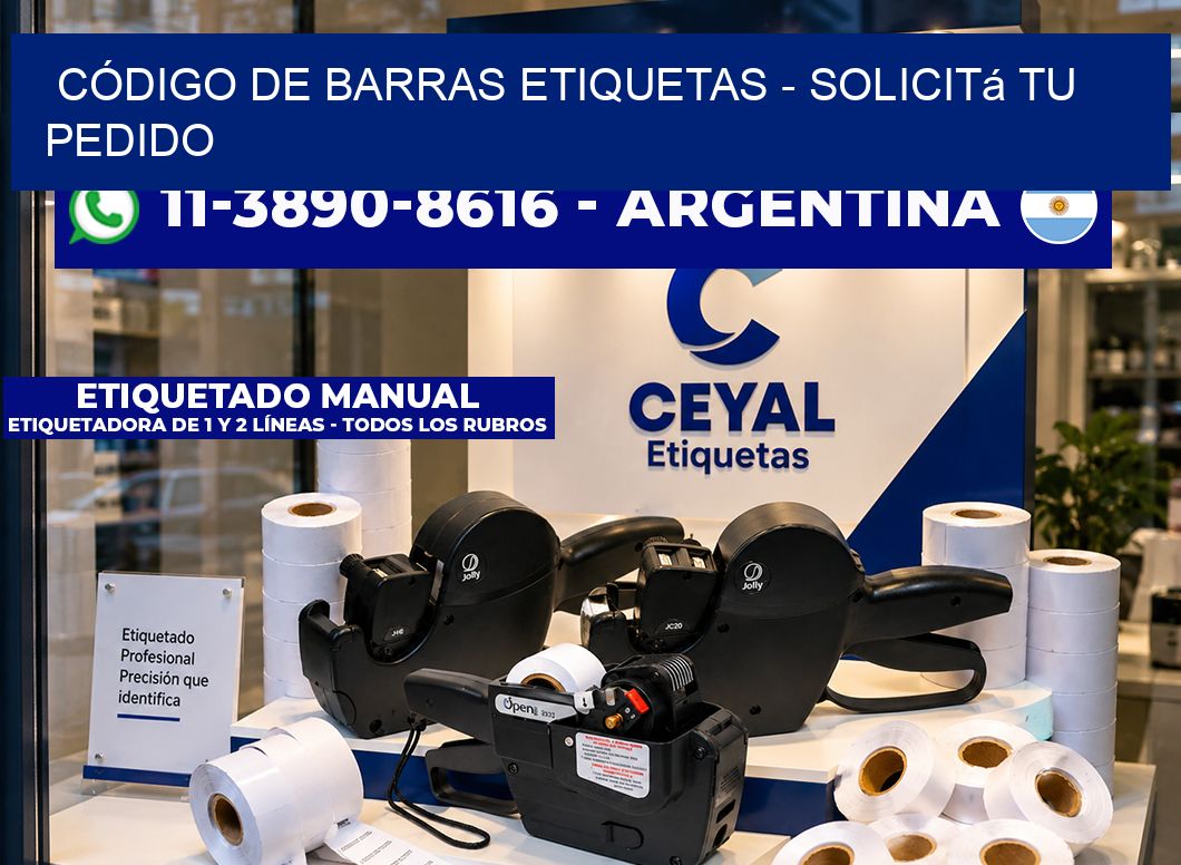 CÓDIGO DE BARRAS ETIQUETAS - Solicitá tu pedido
