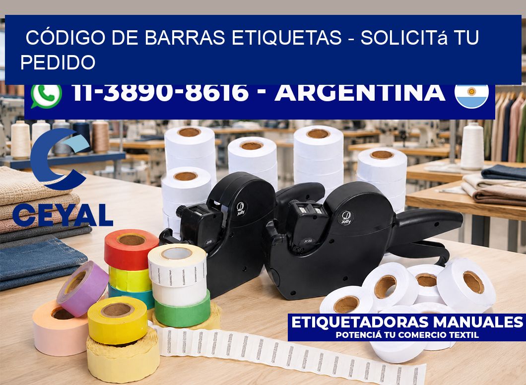 CÓDIGO DE BARRAS ETIQUETAS – Solicitá tu pedido