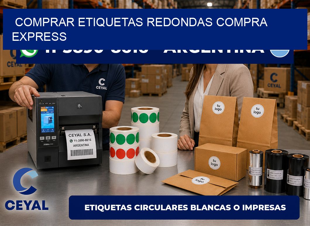 COMPRAR ETIQUETAS REDONDAS Compra express