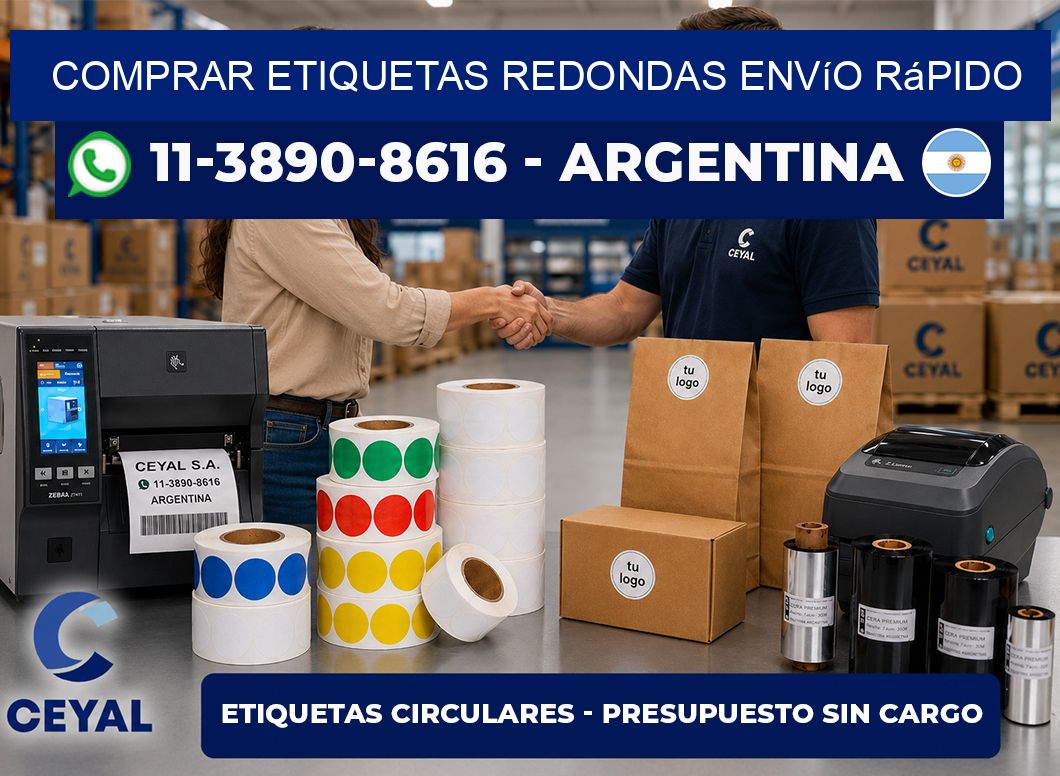 COMPRAR ETIQUETAS REDONDAS Envío rápido