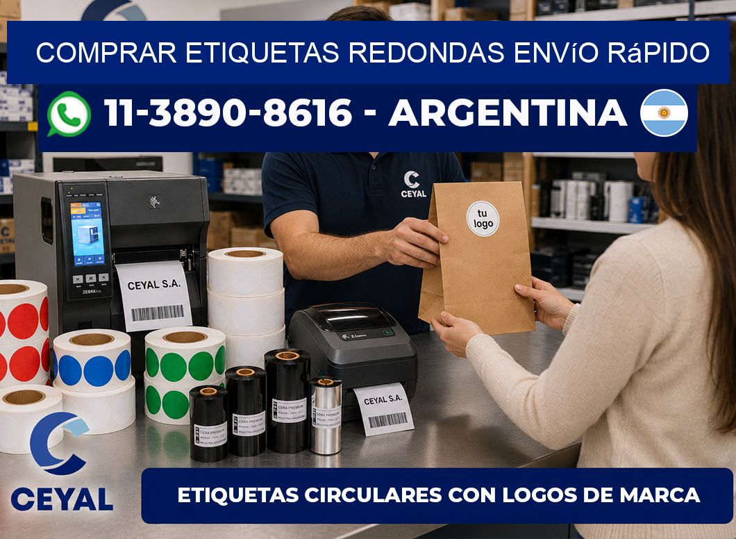 COMPRAR ETIQUETAS REDONDAS Envío rápido