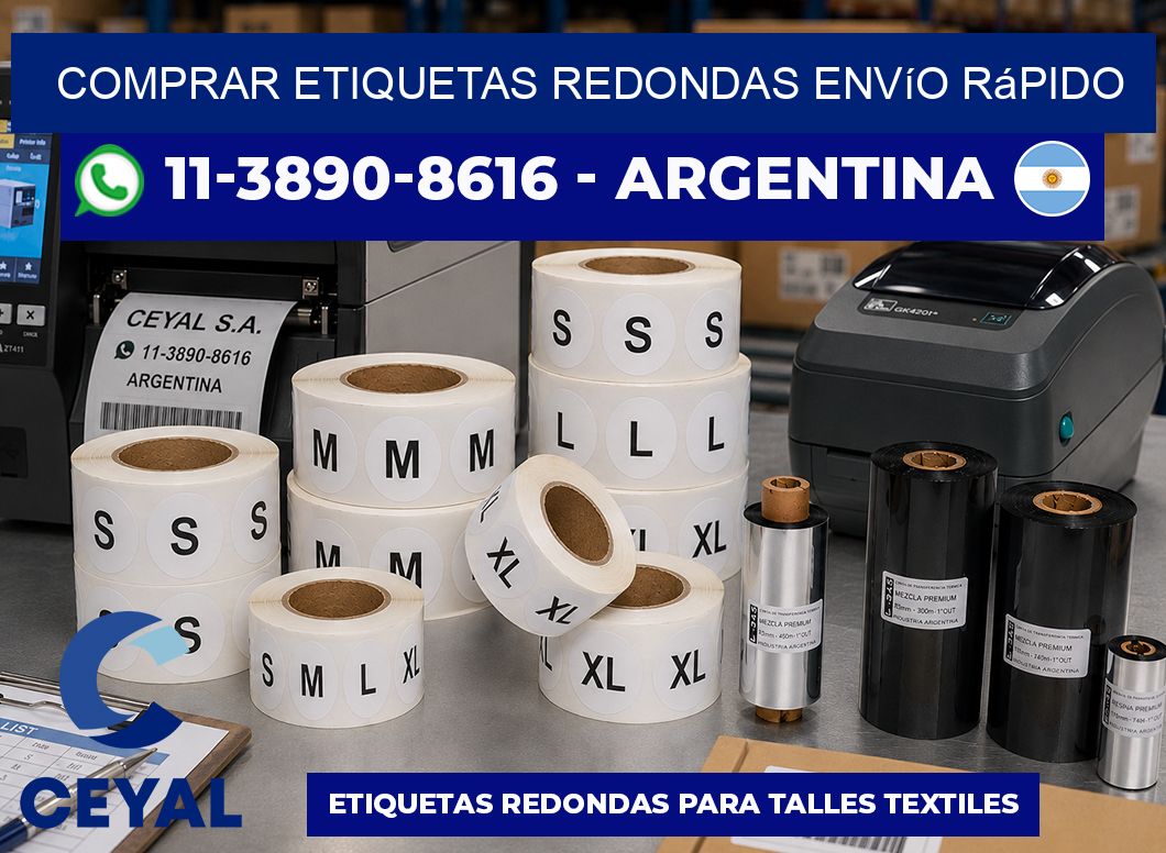 COMPRAR ETIQUETAS REDONDAS Envío rápido