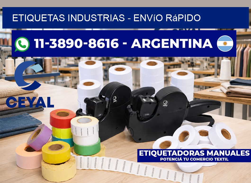 ETIQUETAS INDUSTRIAS - Envío rápido