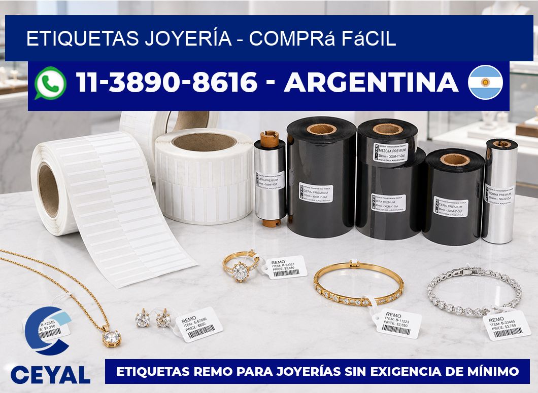 ETIQUETAS JOYERÍA - Comprá fácil