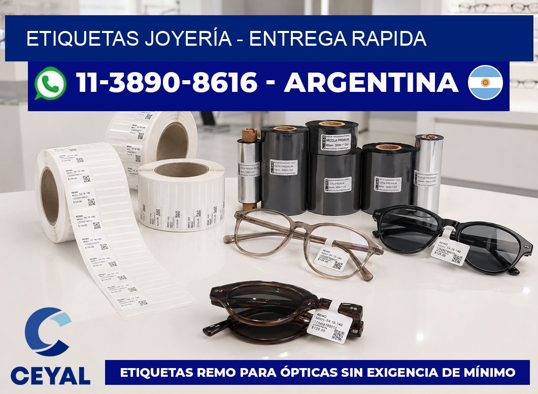 ETIQUETAS JOYERÍA - entrega rapida
