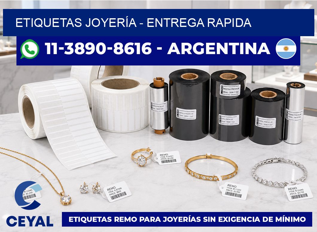 ETIQUETAS JOYERÍA - entrega rapida