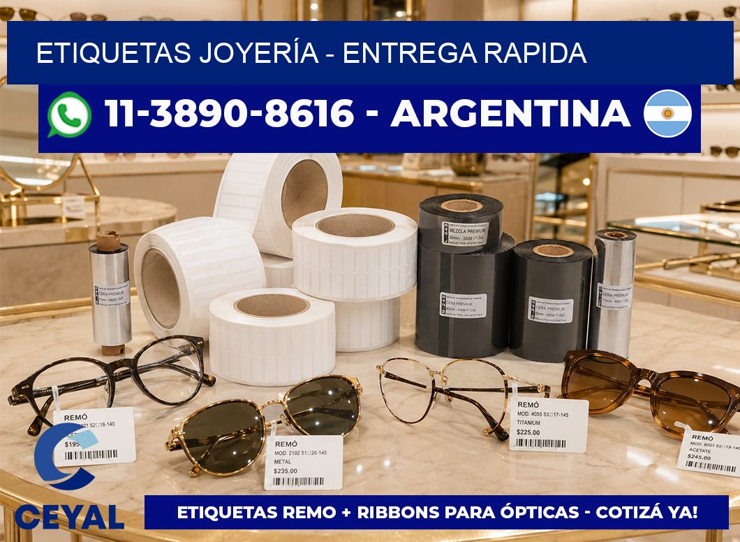 ETIQUETAS JOYERÍA - entrega rapida