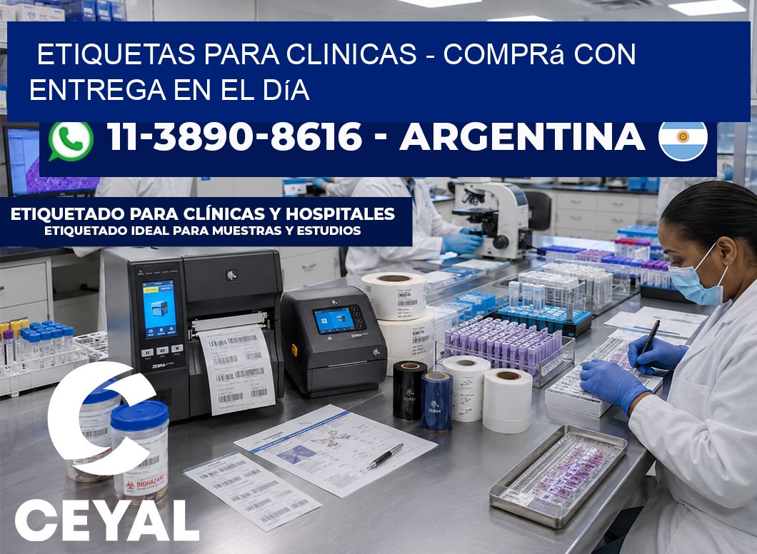 ETIQUETAS PARA CLINICAS - Comprá con entrega en el día
