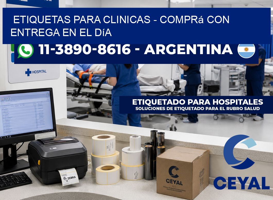 ETIQUETAS PARA CLINICAS - Comprá con entrega en el día