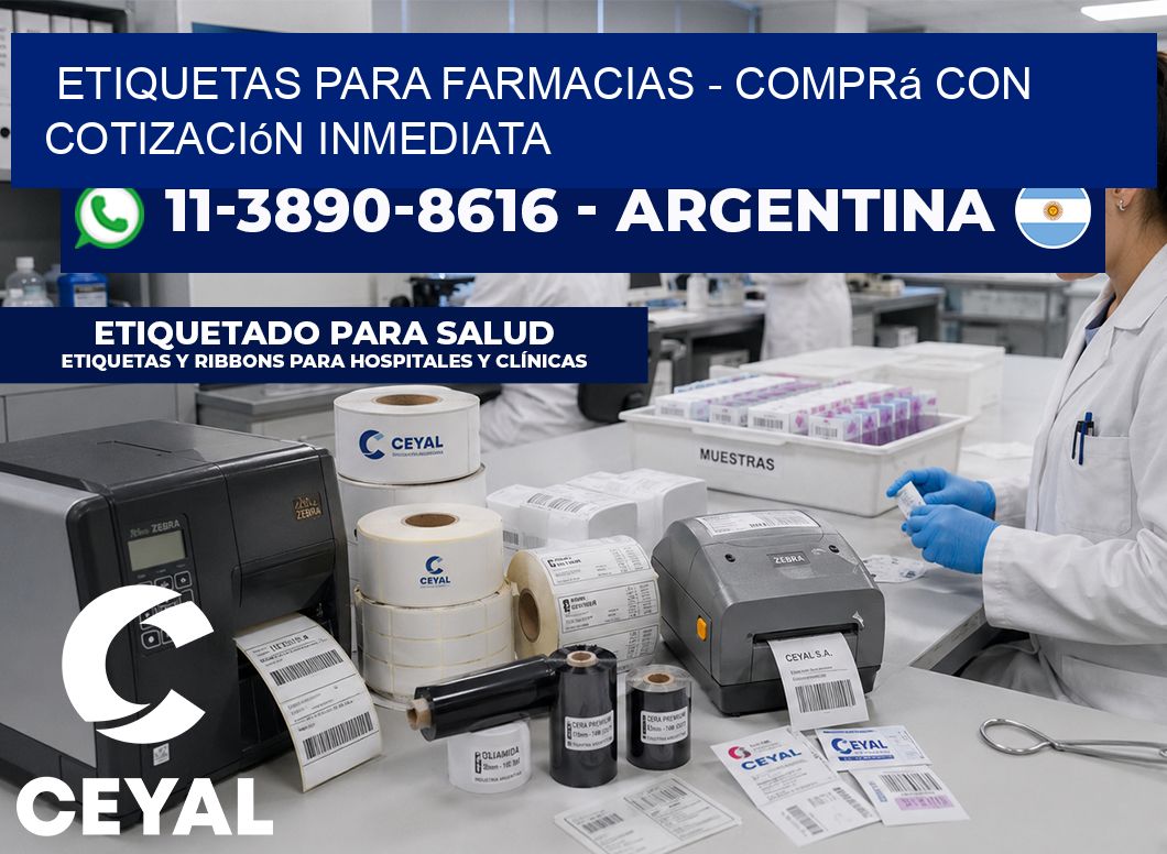 ETIQUETAS PARA FARMACIAS - Comprá con cotización inmediata