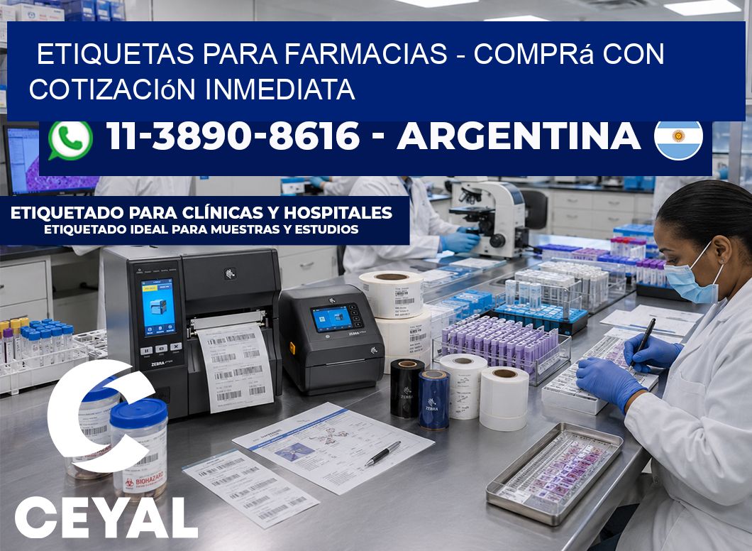 ETIQUETAS PARA FARMACIAS - Comprá con cotización inmediata