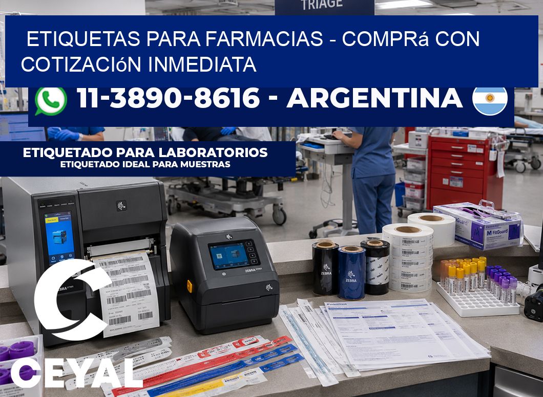 ETIQUETAS PARA FARMACIAS - Comprá con cotización inmediata
