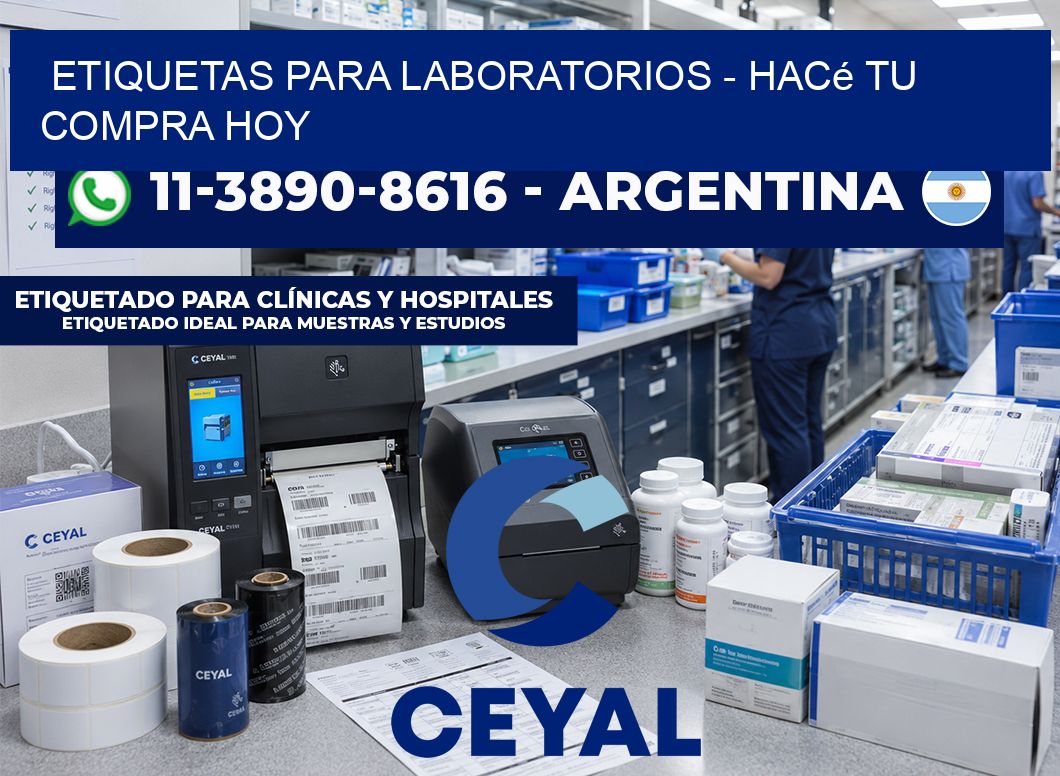 ETIQUETAS PARA LABORATORIOS - Hacé tu compra hoy