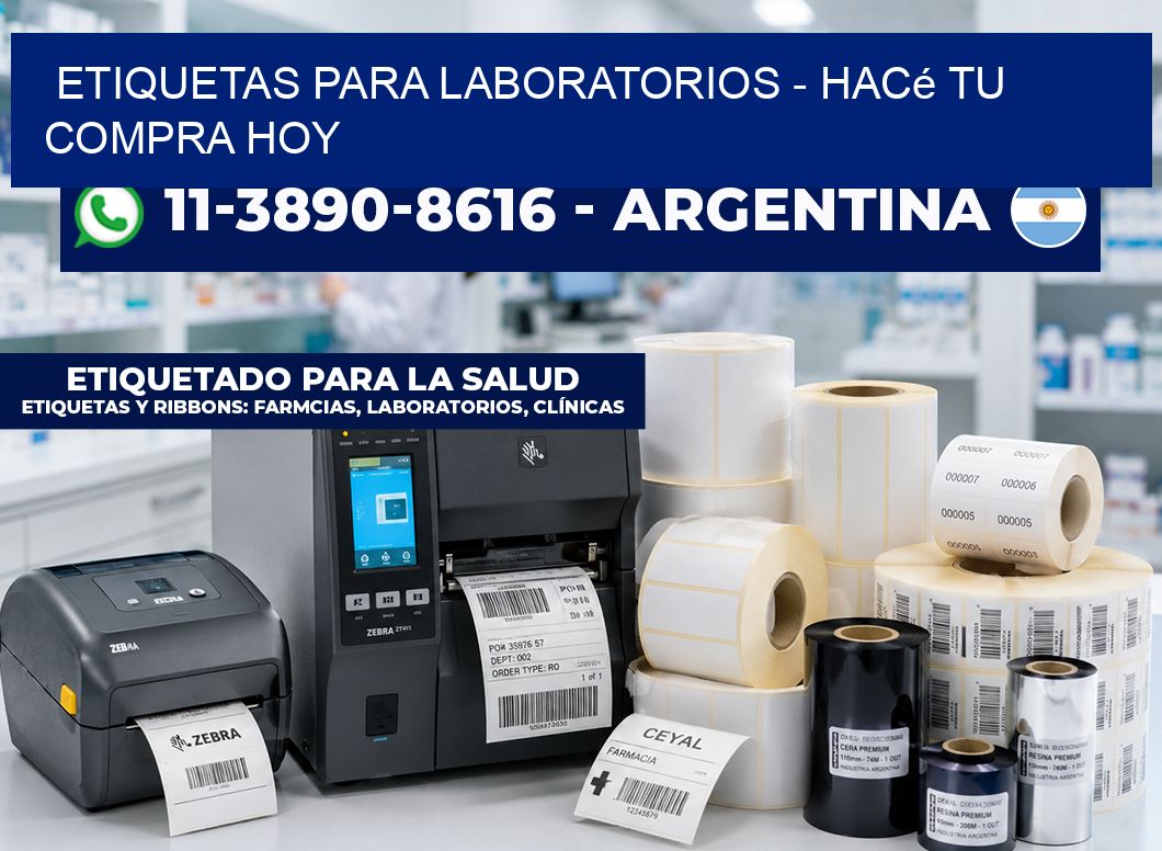 ETIQUETAS PARA LABORATORIOS - Hacé tu compra hoy